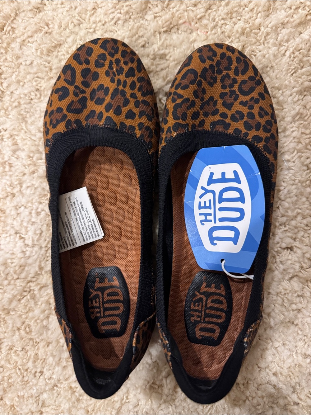 Hey Dude Women's Leopard Slip-On Flats - Brown & Black